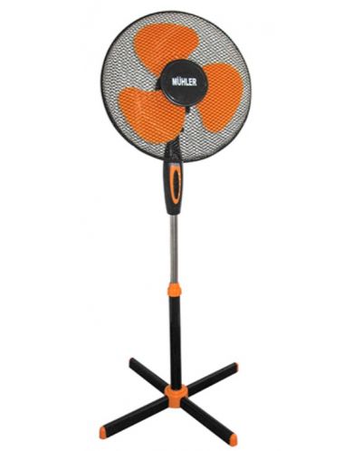 Ventilator Muhler - FM-5070, 3 brzine, 41 cm, crni/narančasti - 1