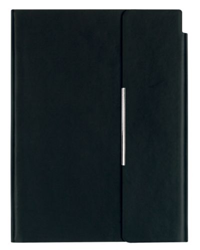 Kožna bilježnica s magnetskim poklopcem Velvet А5 - Crni - 1