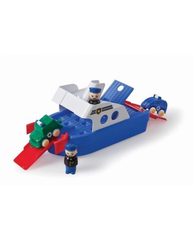 Policijski čamac Viking Toys, s 2 automobila i 2 muškarca, 30 cm, s poklon kutijom - 1