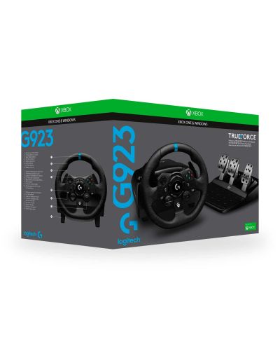 Volan s pedalama Logitech - G923, Xbox/PC/PS4, crni - 13