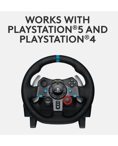 Volan s pedalama i slušalicama Logitech - G29 Driving Force, Astro A10, PS5/PS4, bijeli - 2