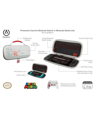 Zaštitna futrola PowerA - Nintendo Switch / Nintendo Switch Lite, Mario Chase - 6