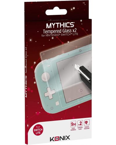 Zaštitno staklo Konix - Mythics 9H Tempered Glass Protector, 2 kom. (Nintendo Switch Lite) - 1