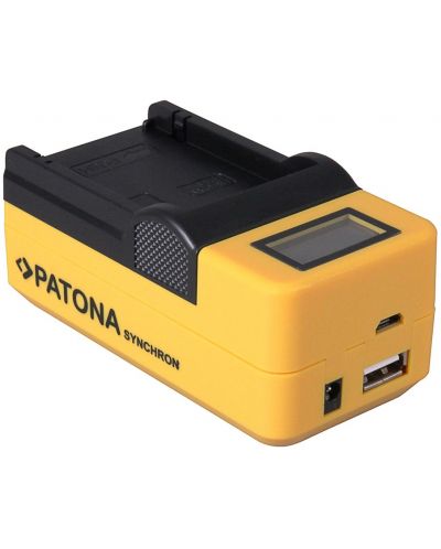 Punjač Patona - za bateriju Canon LP-E17, LCD, žuti - 1