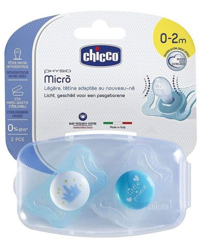 Set duda varalica Chicco - Physio Micro, 2 komada, 0-2 mjeseca, za dječaka - 1