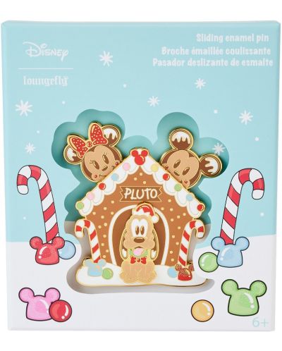 Bedž Loungefly Disney: Mickey and Friends - Gingerbread Pluto House - 3
