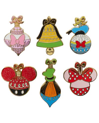 Bedž Loungefly Disney: Mickey Mouse - Mickey and Friends Ornaments (asortiman) - 1