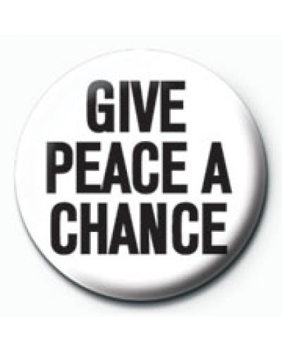 Bedž Pyramid Humor: Adult - Give Peace a Chance - 1