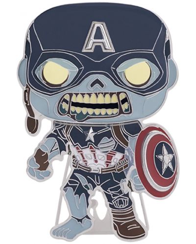 Bedž Funko POP! Marvel: What If…? - Zombie Captain America (Glows in the Dark) #21 - 1