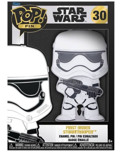 Bedž Funko POP! Movies: Star Wars - First Order Stormtrooper (Glows in the Dark) #30 - 3