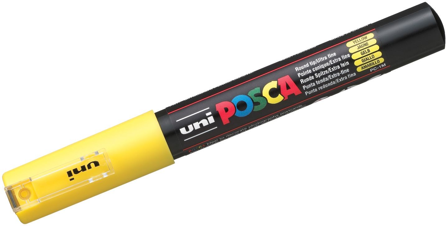 Permanentni marker s okruglim vrhom Uni Posca - PC-1M, 1.0 mm, žuti