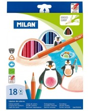 Set olovaka u boji Milan - Trokutasti, 18 boja