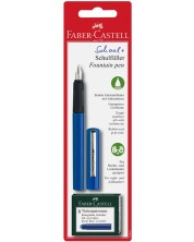 Dječje penkalo Faber-Castell - Plavo, s 6 punila