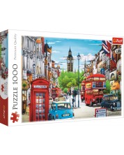 Puzzle Trefl od 1000 dijelova - Ulica u Londonu, Hiro Tanikawa
