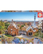 Puzzle Educa od 1000 dijelova - Pogled na Barcelonu iz parka Guell