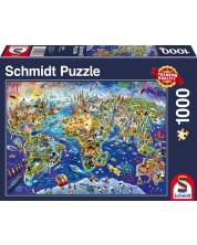 Puzzle Schmidt od 1000 dijelova - Upoznaj svijet