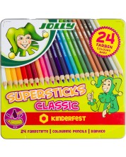 Set olovaka u boji Jolly Kinderfest Classic - 24 boje, metalna kutija