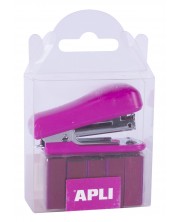 Ružičasta mini klamerica APLI - S 2000 komada, Ružičaste spajalice -1