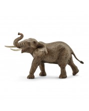Figurica Schleich Wild Life Africa - Afrički slon, mužjak s podignutom surlom -1
