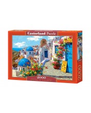 Puzzle Castorland od 2000 dijelova - Proljeće na Santoriniju
