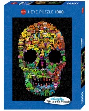 Puzzle Heye od 1000 dijelova  - Skica lubanje, Jon Burgerman
