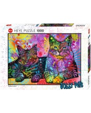Puzzle Heye od 1000 dijelova - Dvije posvećene mačke, Dean Russo