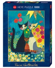 Puzzle Heye od 1000 dijelova - Krevet u cvijeća, Rosina Wachtmeister