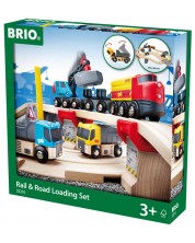 Set Brio – Vlak s tračnicama i opremama, Rail & Road Loading, 32 dijela