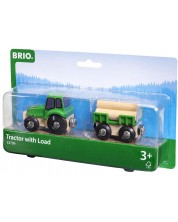 Igračka Brio – Traktor s drvom -1