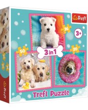 Puzzle Trefl 3 u 1 - Psi u kupaonici
