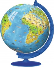 3D slagalica Ravensburger od 180 dijelova - Globus karta svijeta -1