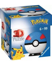 3D Slagalica Ravensburger od 54 dijela - Pokemon: Great Ball -1