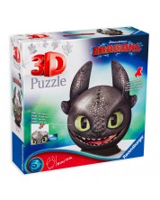 3D slagalica Ravensburger od 72 dijela -Kako izdresirati zmaja 3, Bezub