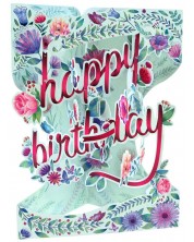 3D čestitka Santoro Swing - Happy Birthday, Floral -1