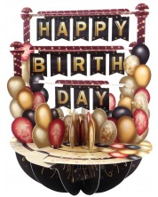 3D čestitka Santoro Pirouettes - Birthday Balloons -1