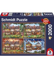 Puzzle Schmidt od 2000 dijelova - Kuća u četiri godišnja doba