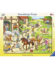 Puzzle Ravensburger od 40 dijelova - Jedan dan na ranču