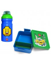 Set boca i kutija za hranu Lego - Iconic Lunch, plavi -1