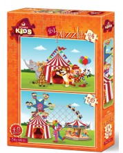 Puzzle Art Puzzle 2 u 1 - Cirkus i sajam zabave