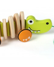 Drvena igračka za povlačenje Hape - Krokodil -1