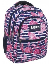 Školski ruksak BackUP B34 - Flowers, s 3 pretinca + poklon