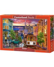 Puzzle Castorland od 500 dijelova - Trolejbus u San Franciscu