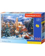 Puzzle Castorland od 300 dijelova - Sanjkanje do grada 