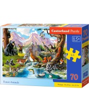Puzzle Castorland od 70 dijelova - Šumske životinje