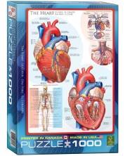 Slagalica Eurographics od 1000 dijelova – Ljudsko tijelo, Srce  -1