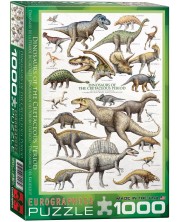 Puzzle Eurographics od 1000 dijelova – Mezozojski dinosauri