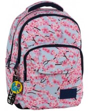 Školski ruksak BackUP L25 - Flowers, sa 3 pretinca + poklon