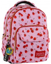 Školski ruksak BackUP L31 - Cherry, s 3 pretinca + poklon