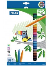 Set flomastera 18 boja Milan – Conic tip -1