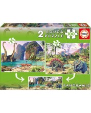 Puzzle Educa od 2 x 100 dijelova - Dino svijet 